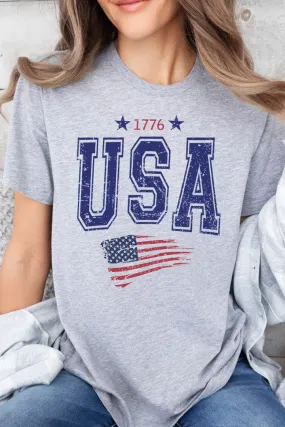 1776 USA with American Flag Unisex T-Shirt