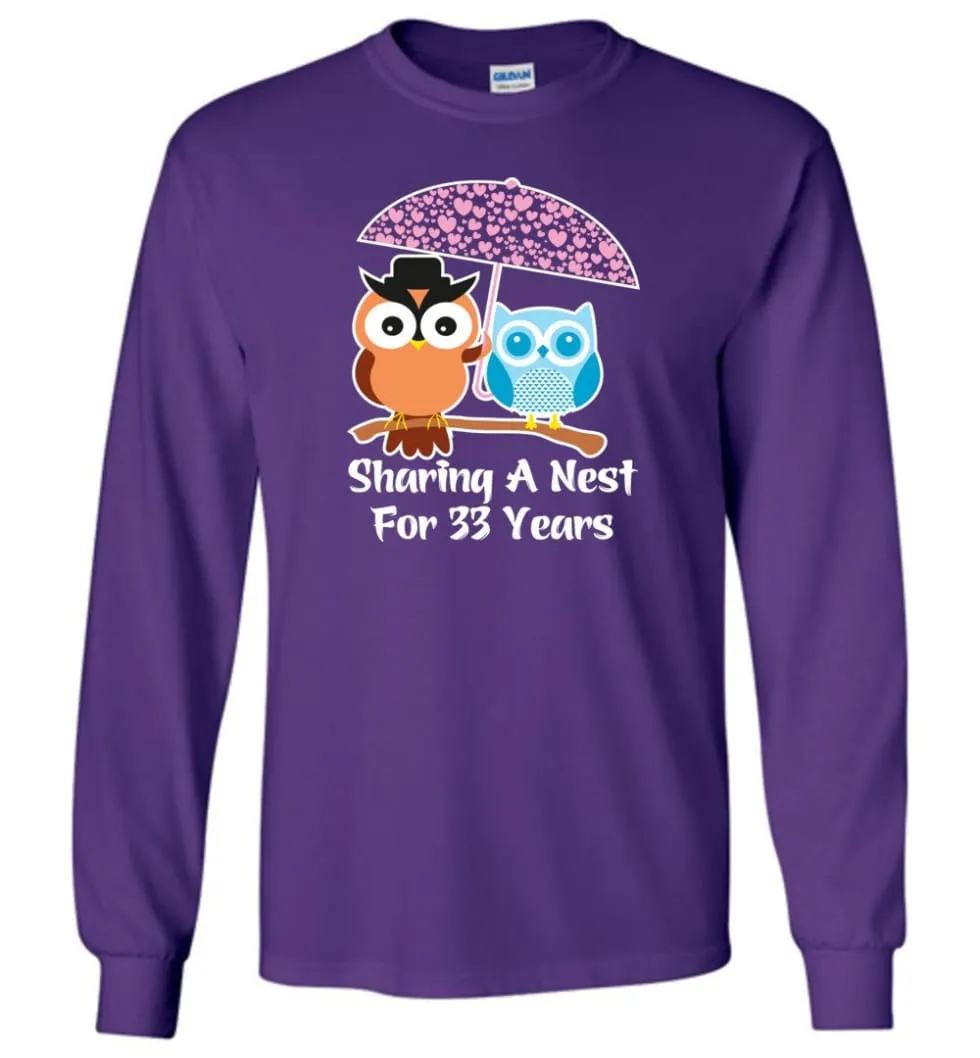 33 Years Wedding Anniversary Gifts Valentine's Day Long Sleeve T-Shirt