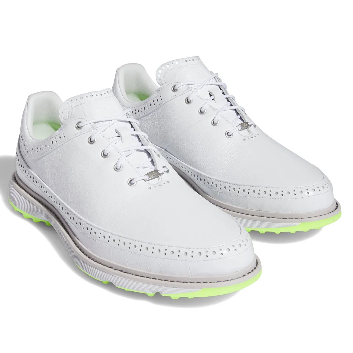 adidas MC80 Golf Shoes - White/Silver/Lucid Lemon