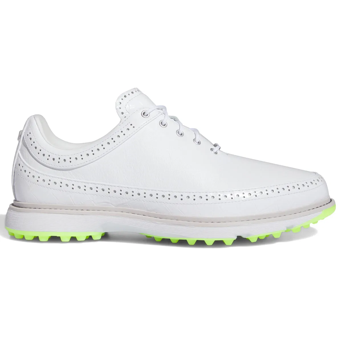 adidas MC80 Golf Shoes - White/Silver/Lucid Lemon