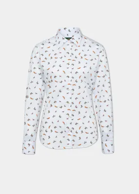 Alan Paine Lawen Women's Dog and Duck Printed Shirt