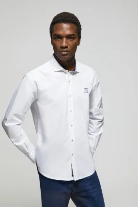 Camisa blanca Slim fit con logo Polo Club