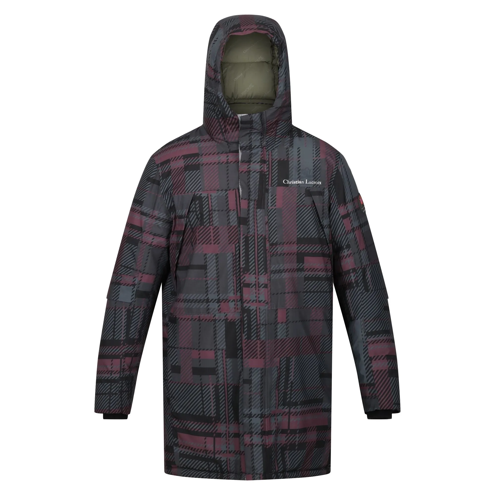 Christian Lacroix - Men's Long Waterproof Jacket | Tartan Print