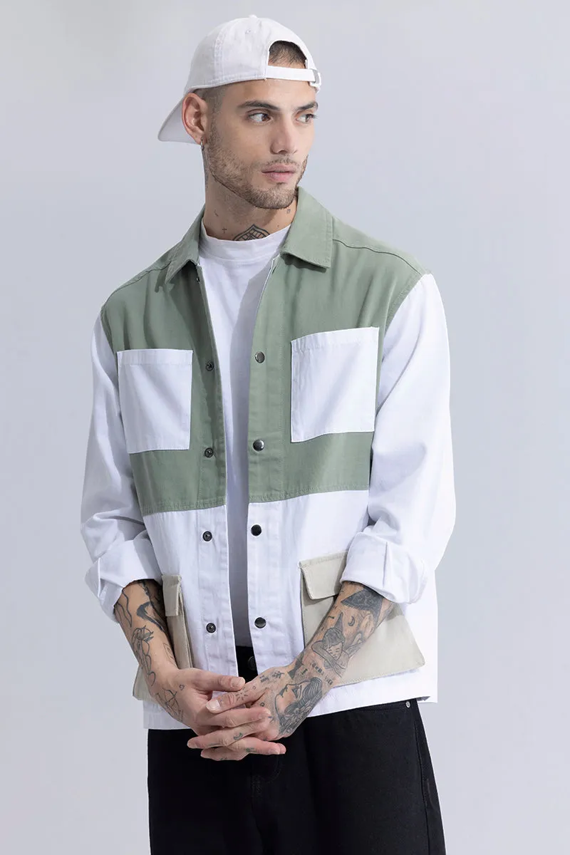 Contour Patch Green Overshirt