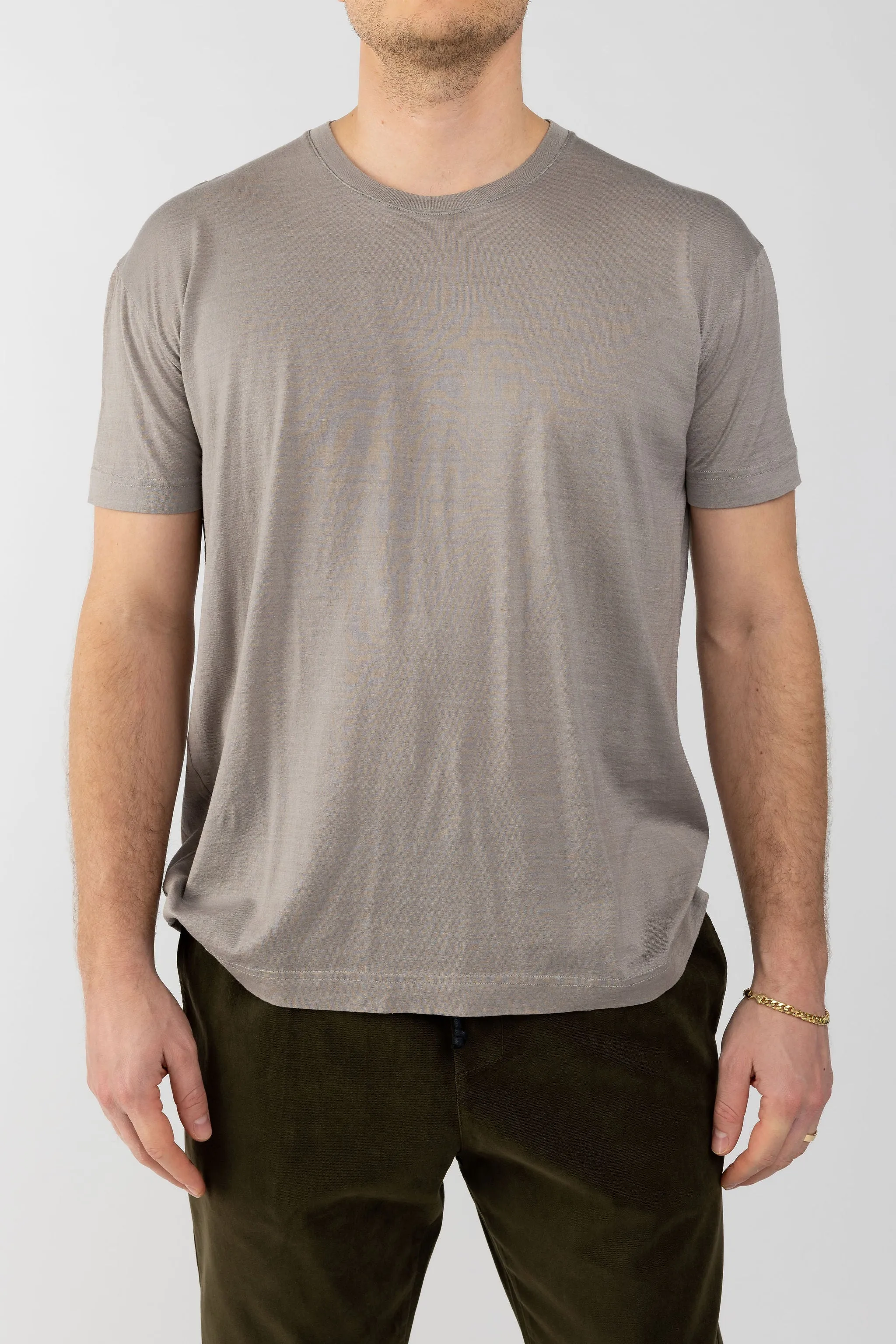 Cotton T-Shirt in Greige