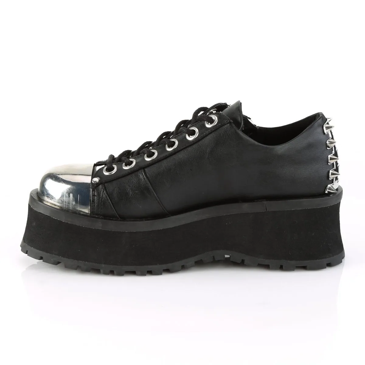 Demonia GRAVEDIGGER-04 | Black Vegan Leather Unisex Shoes