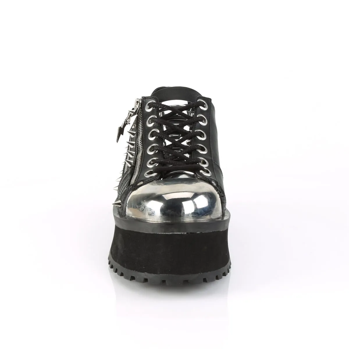 Demonia GRAVEDIGGER-04 | Black Vegan Leather Unisex Shoes