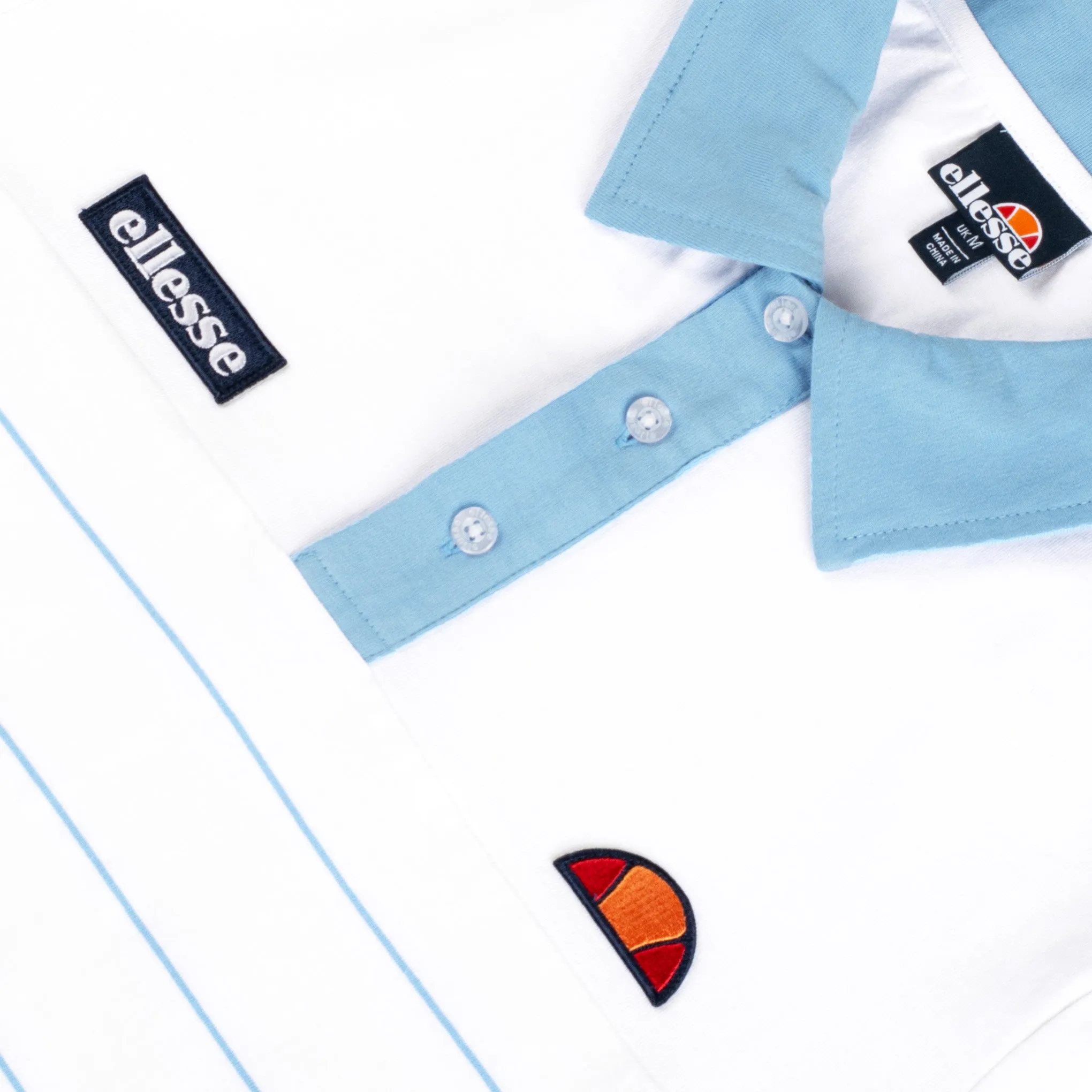 Ellesse Tor Polo Shirt White/Sky