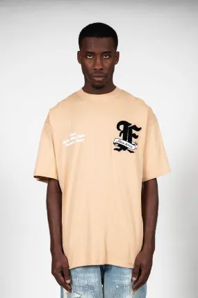 F FROTTEE BEIGE T-SHIRT