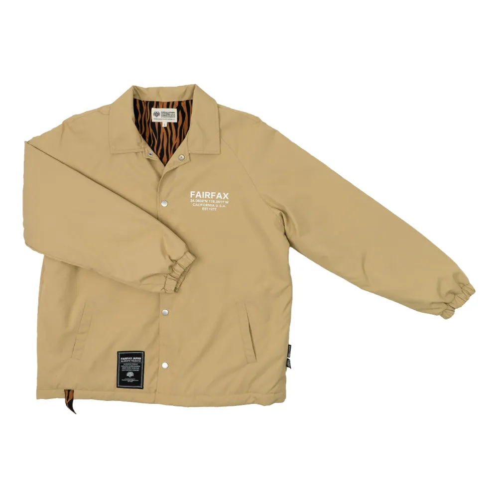 FAIRFAX TIGER STRIPE COACH JACKET-BEIGE