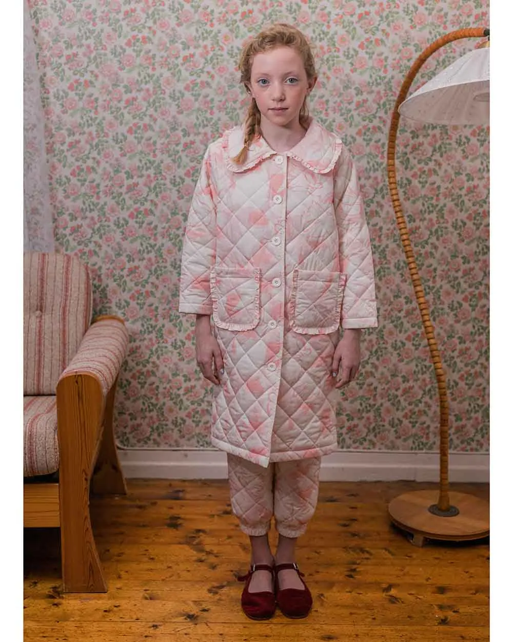 FISH & KIDS AW23 Padded Long Coat in Pink