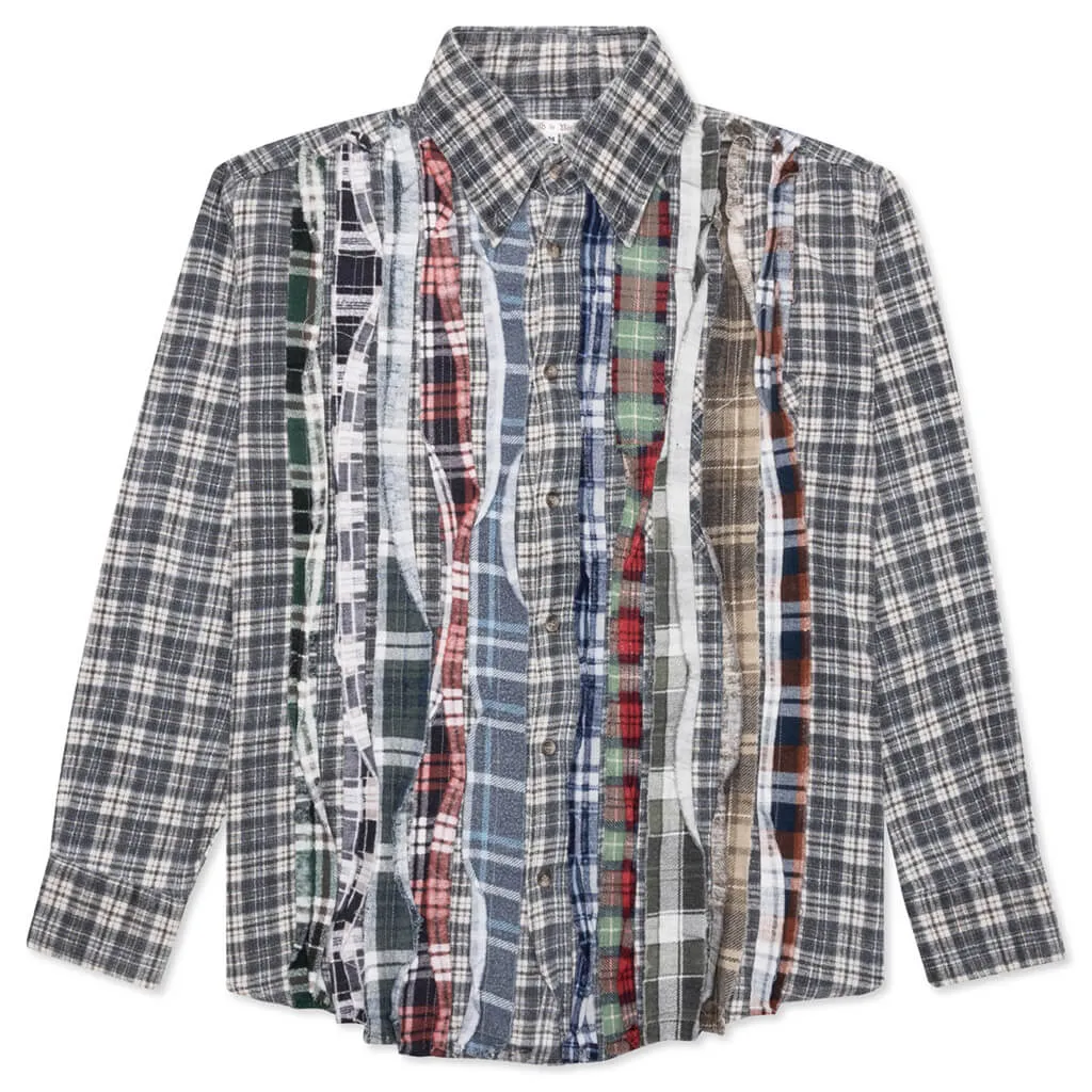 Flannel Shirt Ribbon Shirt - Assorted