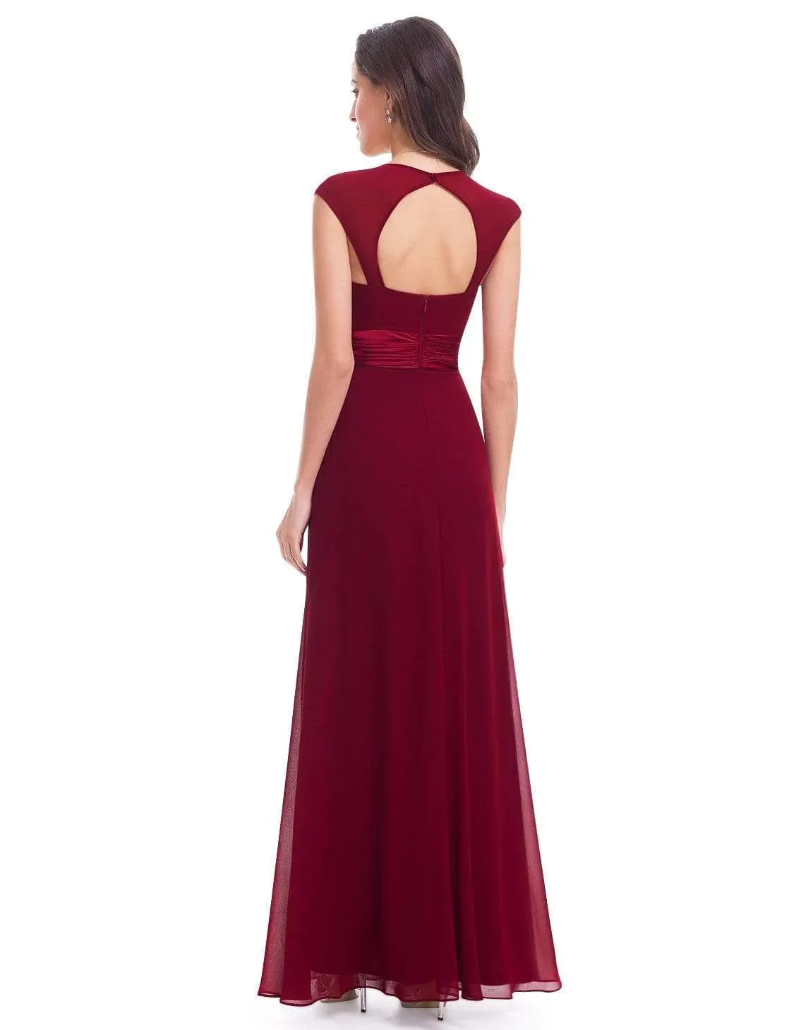 Floor Length Sweetheart Neckline Evening Dresses with Empire Waist