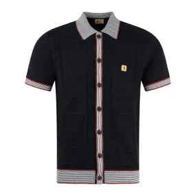 Gabicci Vintage Soul Knit Polo Shirt Navy