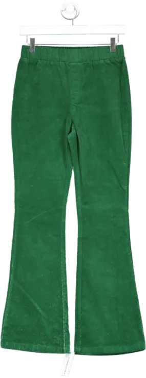 Green Bootcut Flared Coduroy Trousers UK S