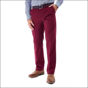 Gurteen Kinross Wine Luxury Soft Chino Trouser 