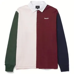 HUF POLO MICK COLOR BLOCK RUGBY MERLOT