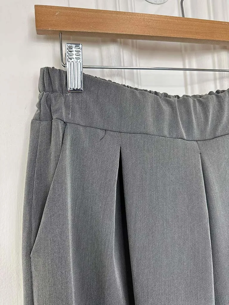 I.D Palazzo Trousers - Grey