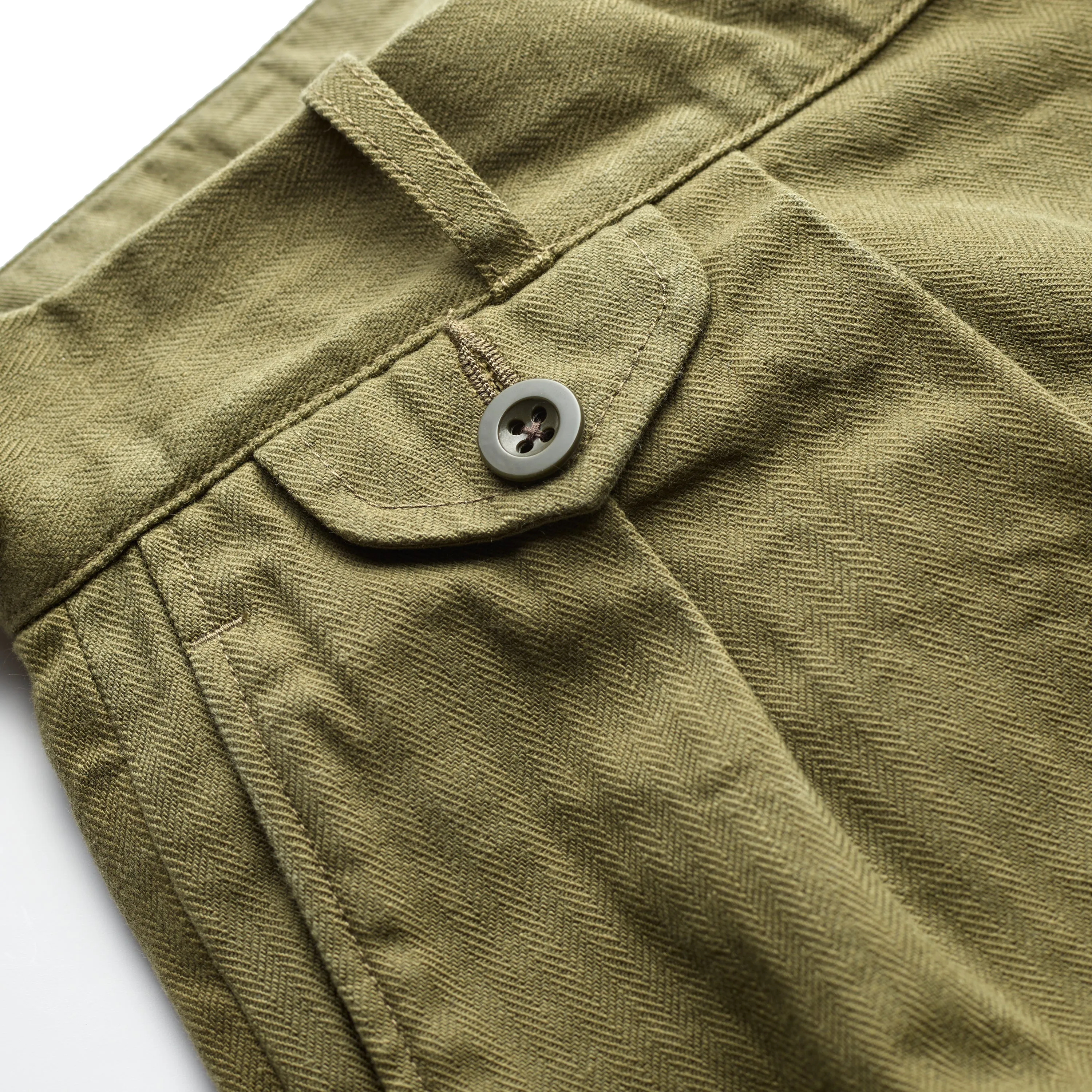 Kenneth Field Olive Herringbone Gurkha III Trousers