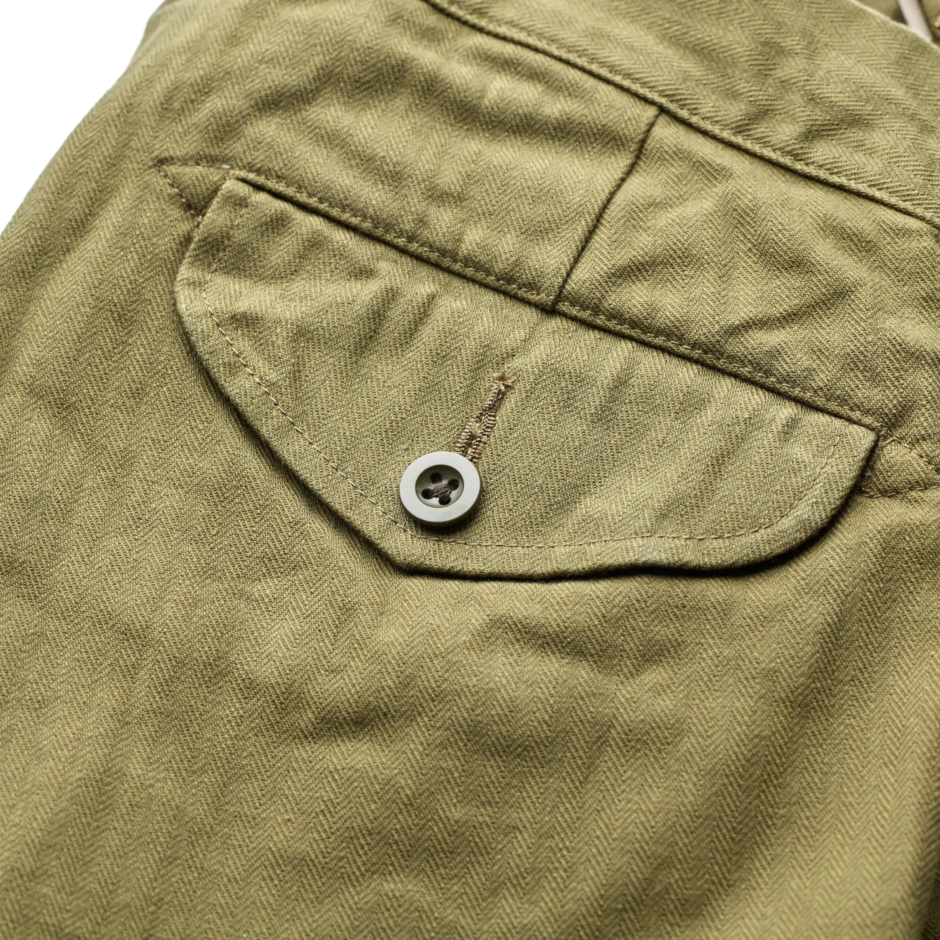 Kenneth Field Olive Herringbone Gurkha III Trousers