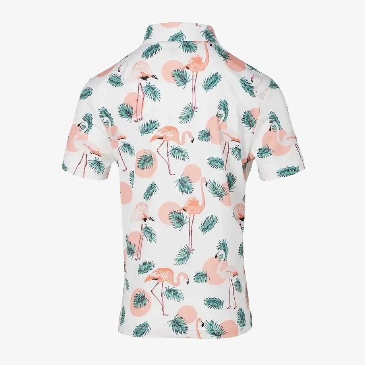 KIDS Peach Flamingo Cool Tech Performance Golf Polo