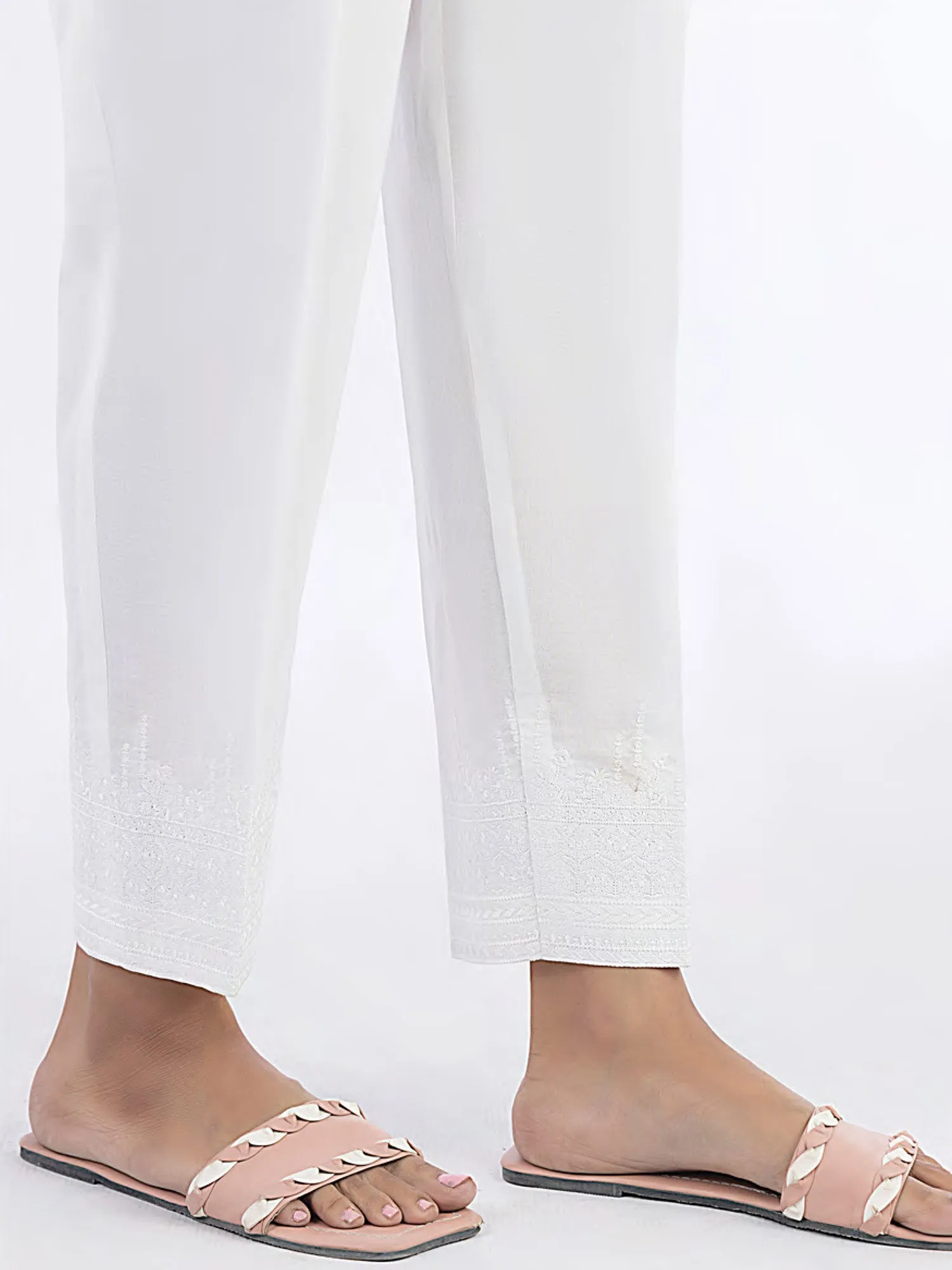 Lakhany White Cambric Trouser (3283-WHT)