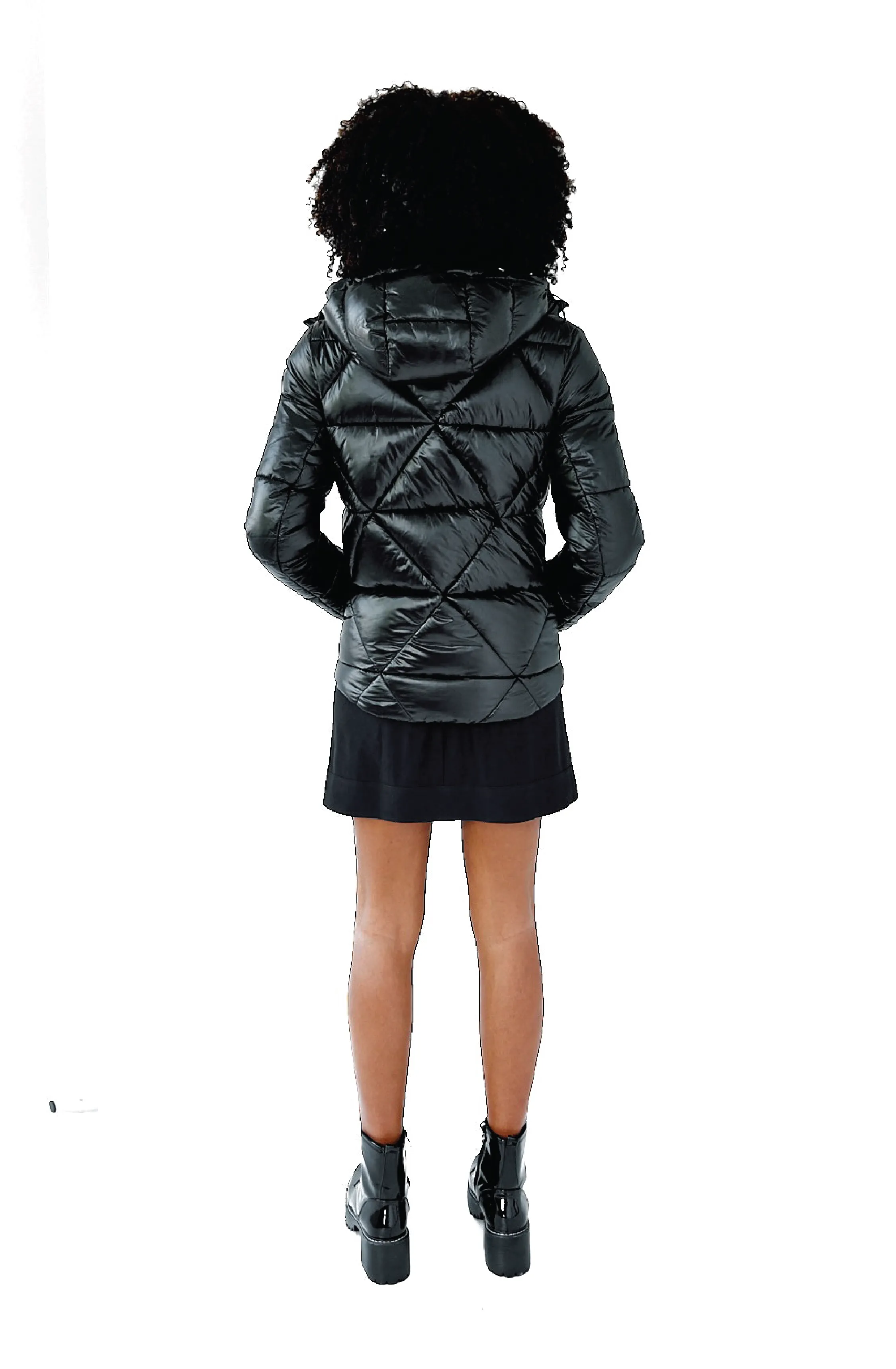 LEAMINGTON short black puffer jacket