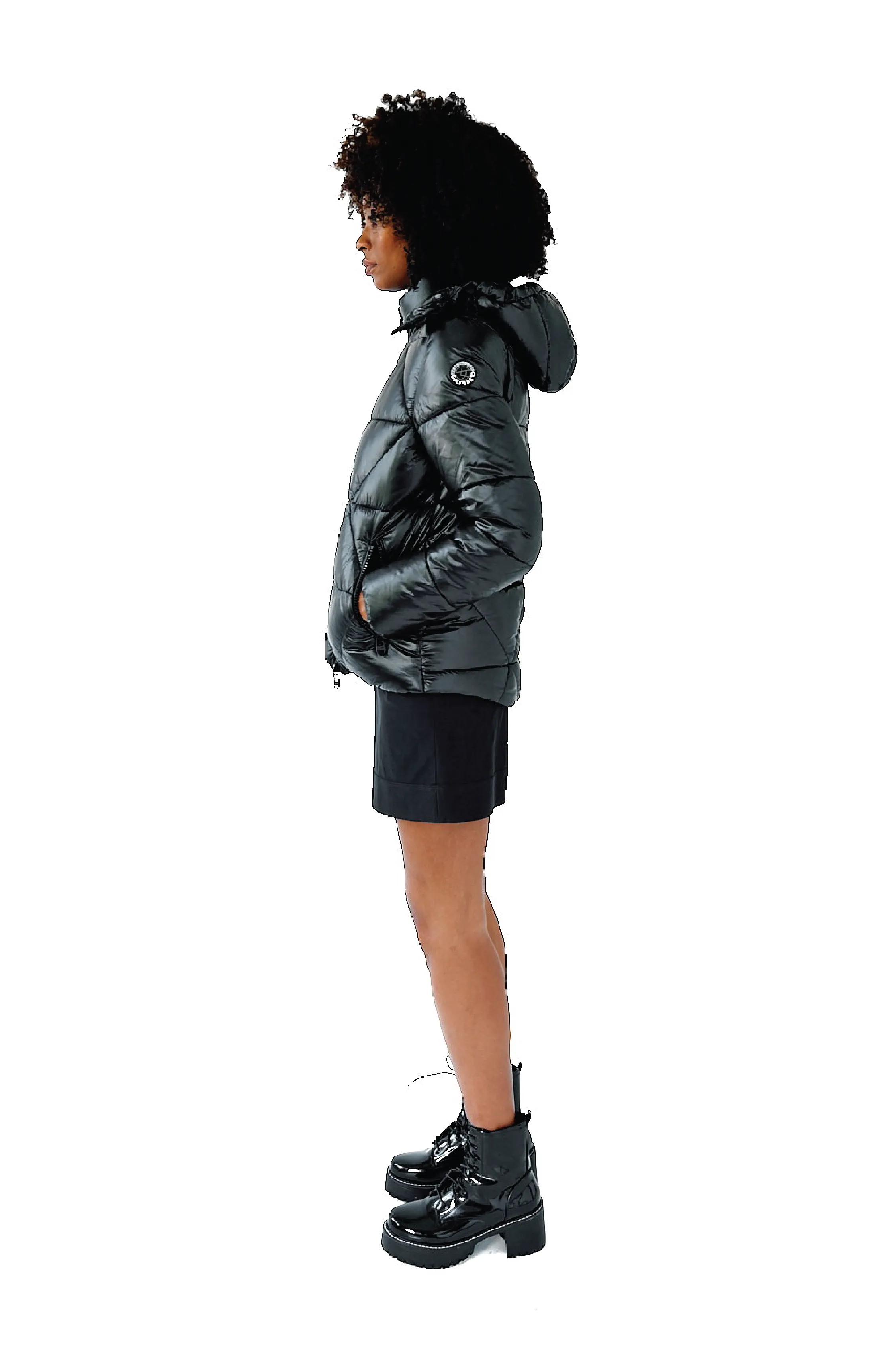 LEAMINGTON short black puffer jacket