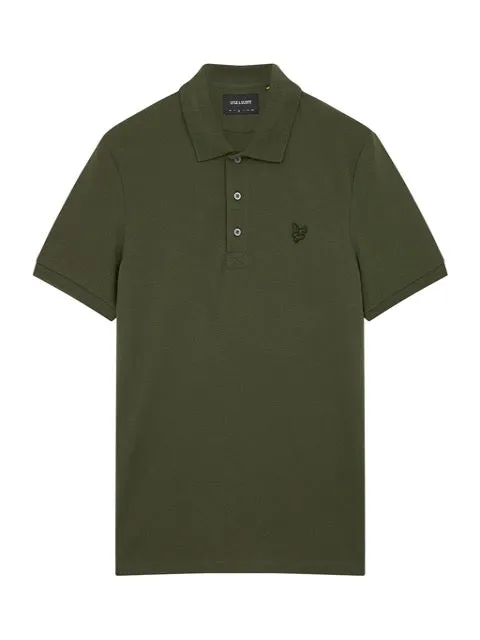 Lyle & Scott Tonal Eagle Polo Shirt/Olive - CORE SS24