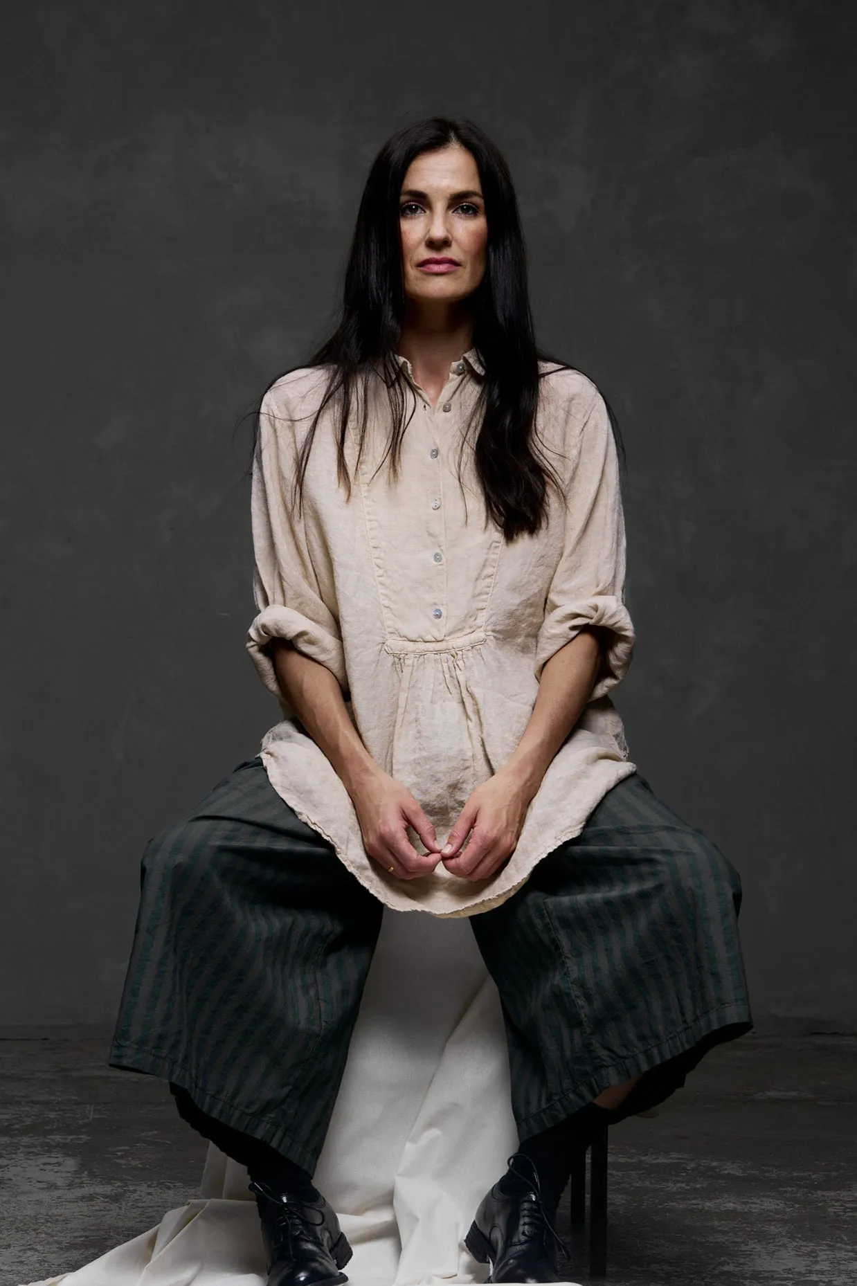 Metta - Francoise Night Shirt - Light Linen