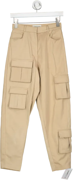 MYBESTFRIENDS Beige Blair Trousers UK XS