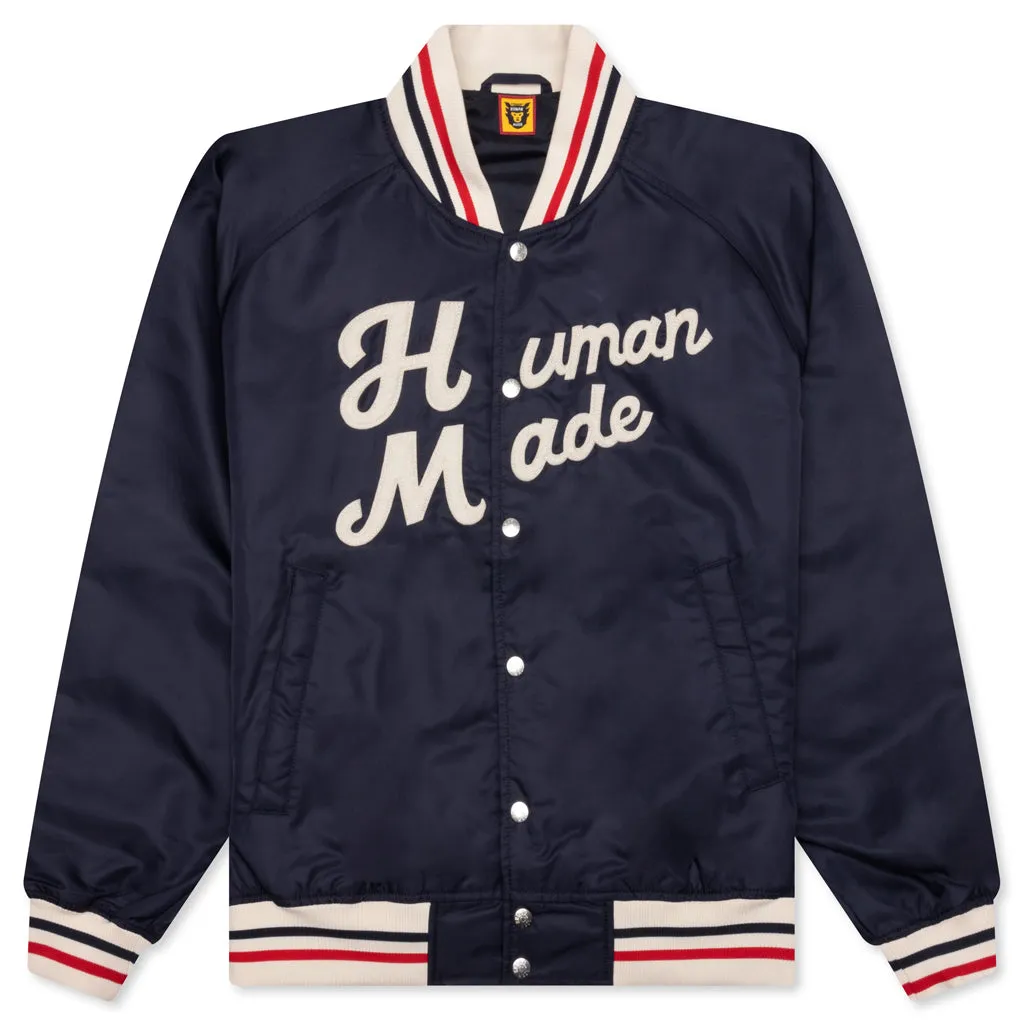 Nylon Stadium Jacket - Navy