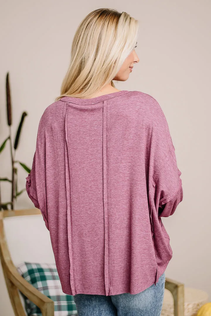 Out Of Reach Lightweight Top | Plum