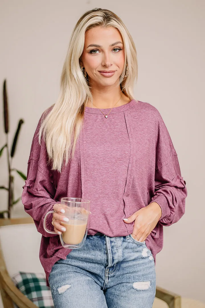 Out Of Reach Lightweight Top | Plum