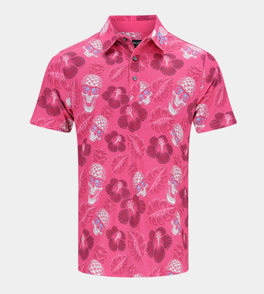 PINEAPPLE SKULLS 2.0 POLO - PINK