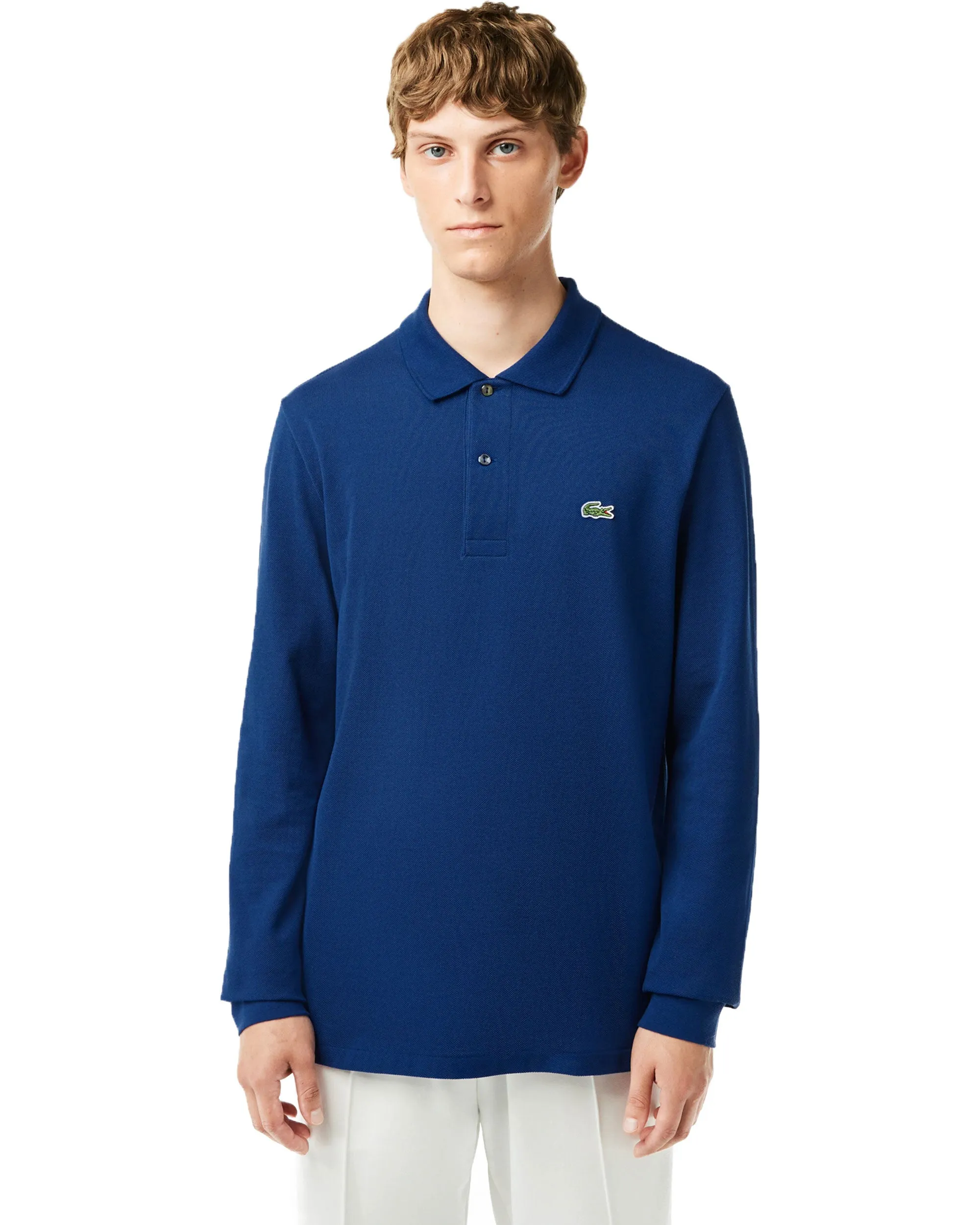 Polo Manica Lunga Uomo Lacoste Blu