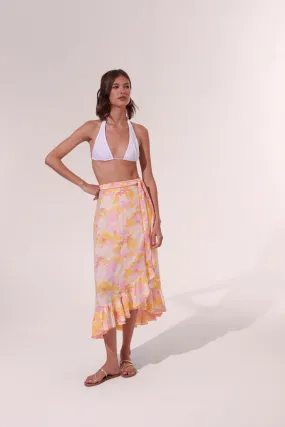 Poupette St. Barth - Long Skirt Aude - Yellow Flower Mix