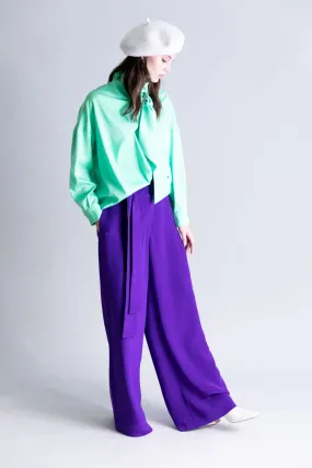 Psophía Bluebonnet Silk Trousers