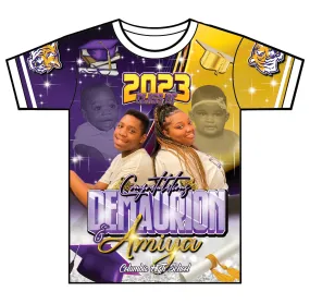 "Demaurion and Amiya" Custom Designed Graduation 3D shirt