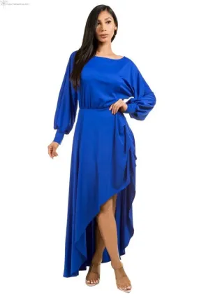 Royal Blue Maxi Dress Side Slit