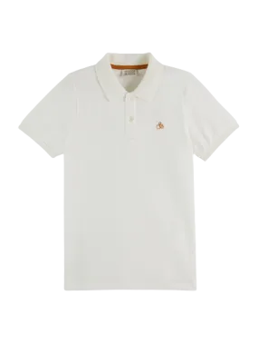 Scotch & Soda Boys Classic S/S Polo _White 167713-0001