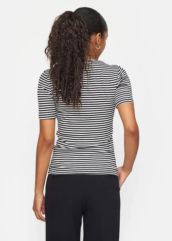 Soft Rebels Fenja Stripe SS Modal T-shirt SR124-304 Black