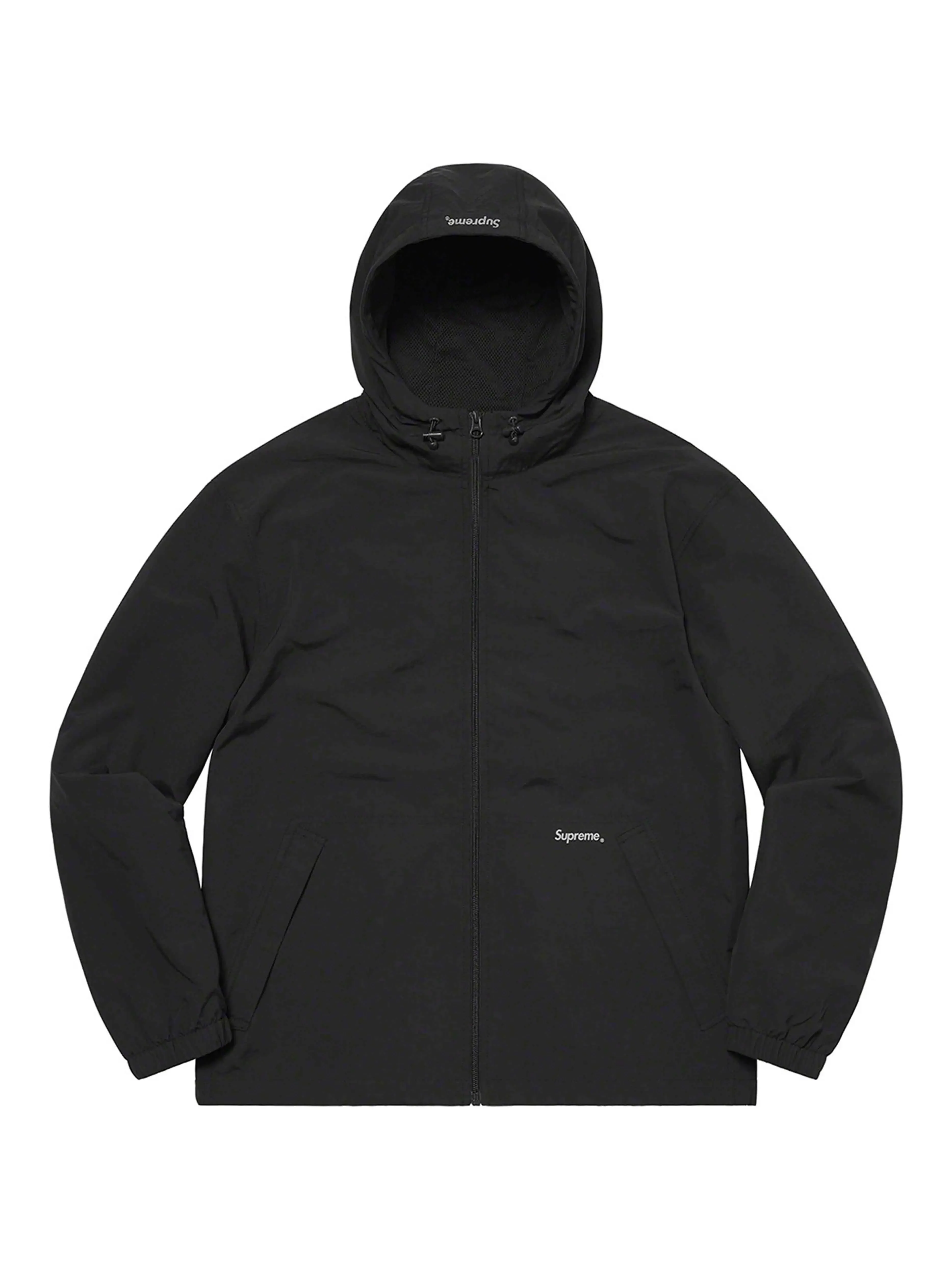 Supreme Reflective Zip Hooded Jacket Black [SS21]