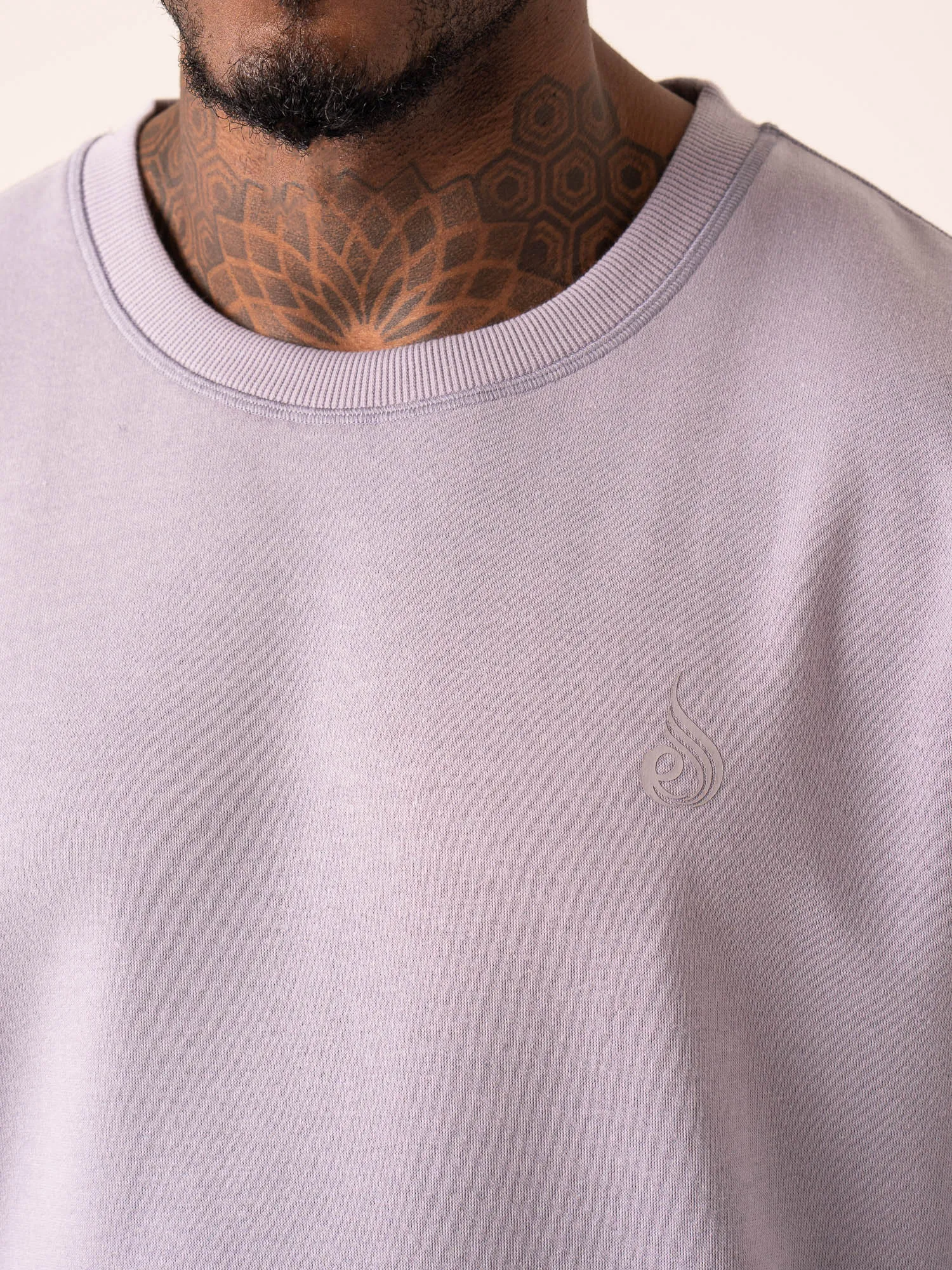 Throwback Oversized Fleece T-Shirt - Lavender