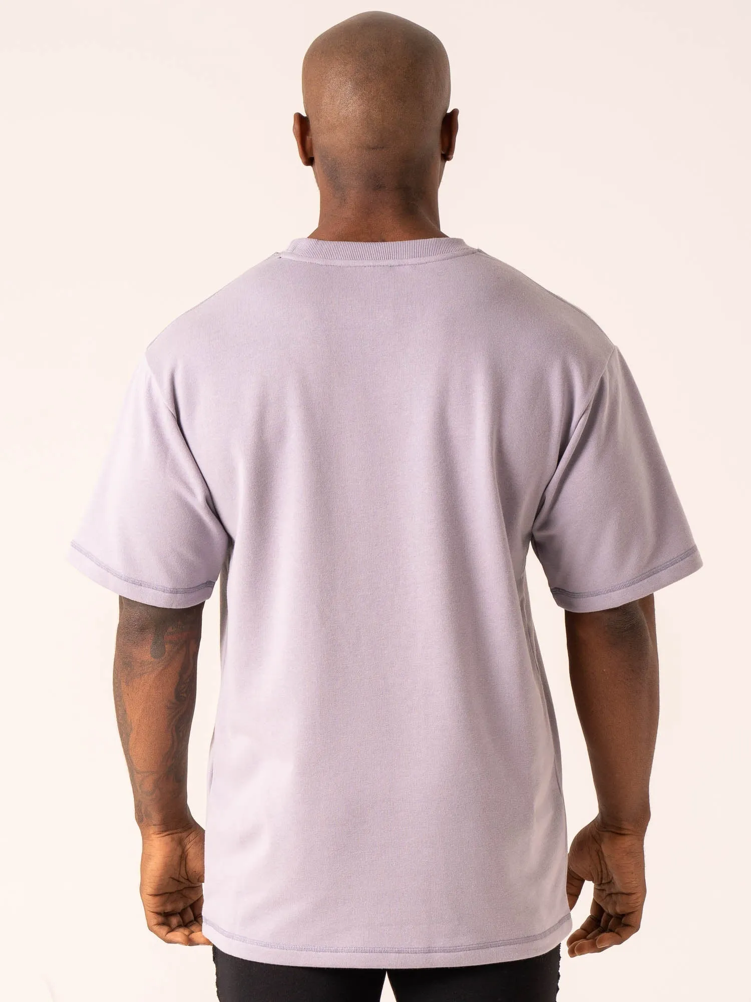 Throwback Oversized Fleece T-Shirt - Lavender