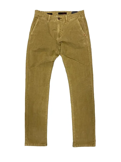 Trez Men's stretch trousers in small corduroy Prot-Cord T M45732 306 beige