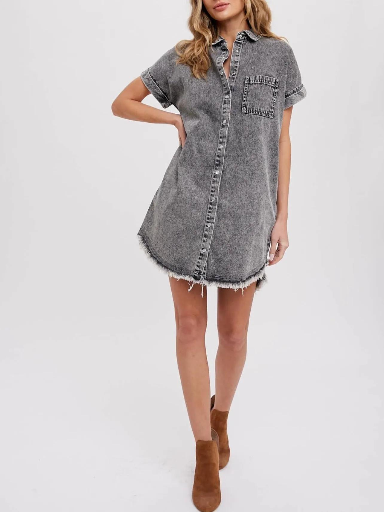 Vintage Denim Shirt Dress