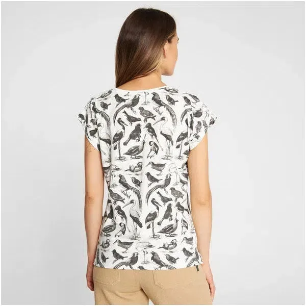 Visby Black Birds - T-Shirt mit Allover Print