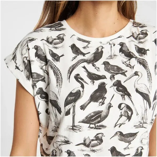 Visby Black Birds - T-Shirt mit Allover Print