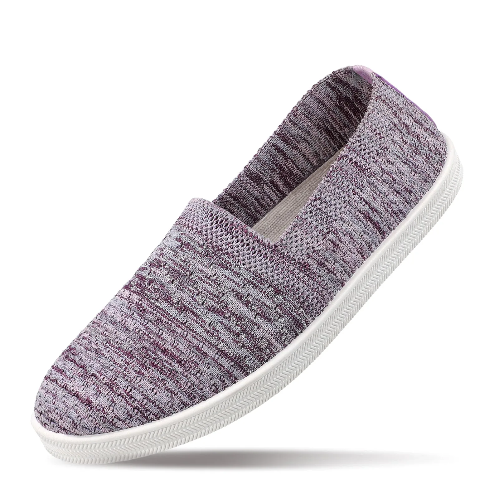 Walkaroo Go Womens Melange Belly Shoes - GY3409 Purple